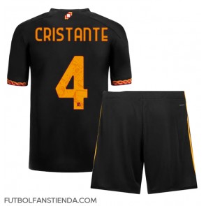 AS Roma Bryan Cristante #4 Tercera Equipación Niños 2023-24 Manga Corta (+ Pantalones cortos)